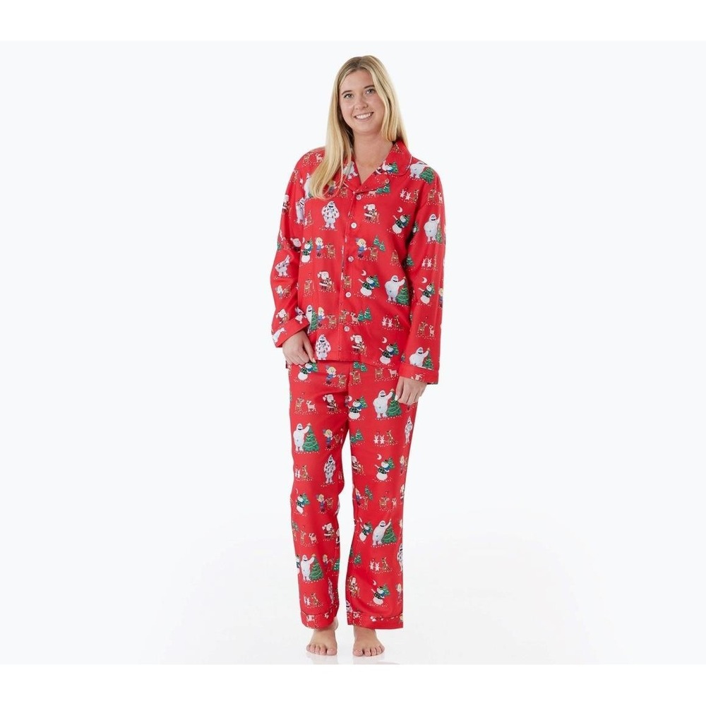 NEW Pottery Barn Exclusive Rudolph Red Nosed Reindeer Flannel Pajama Top Only M